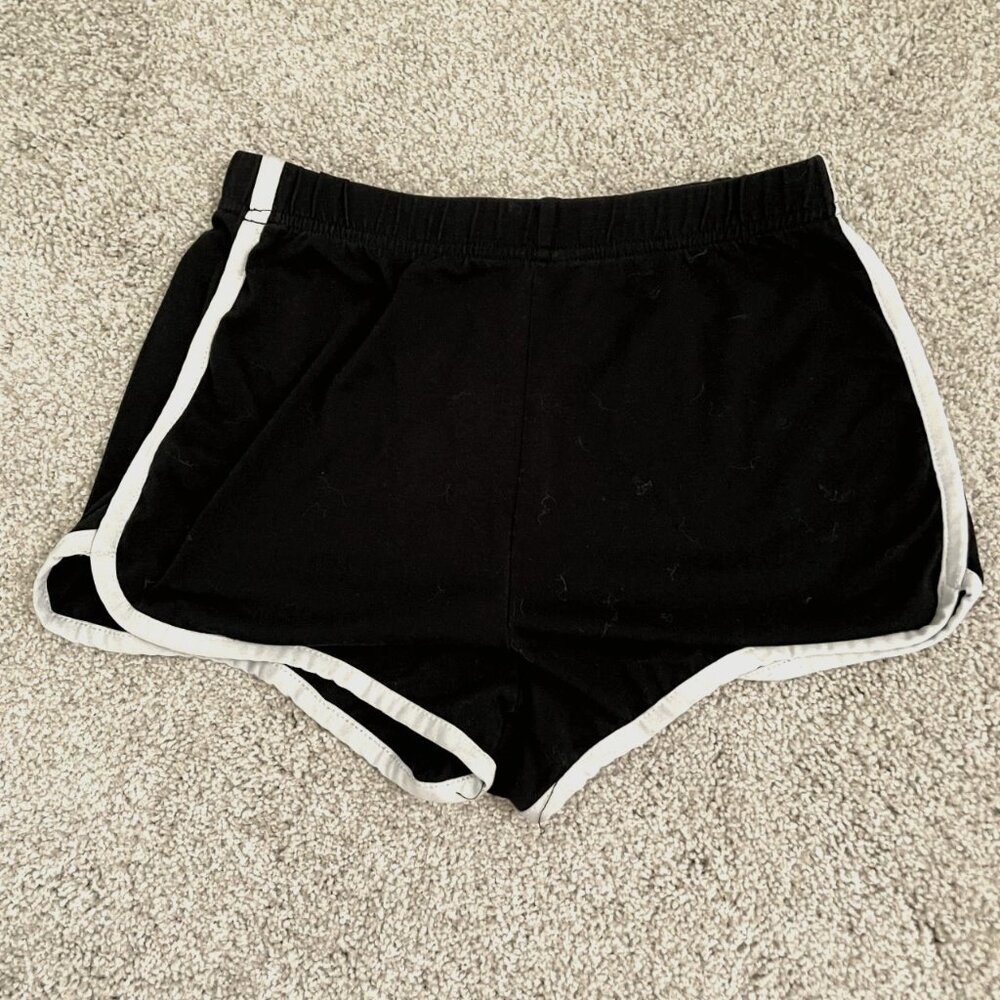Shein Black Shorts w/ White Striped Detail- Women's XS